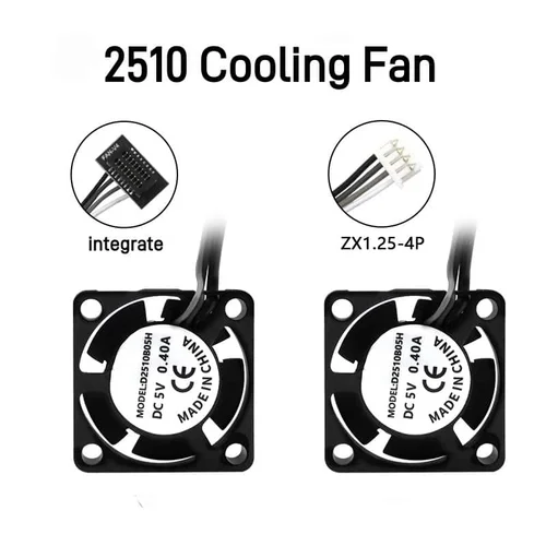 Imagen 2 del producto Ventilador 2510 para Bambu Lab X1/P1, ventilador de refrigeración Hotend con Cable, ventilador de refrigeración rápida para Bambu X1C P1S P1P, accesorios de impresora 3D