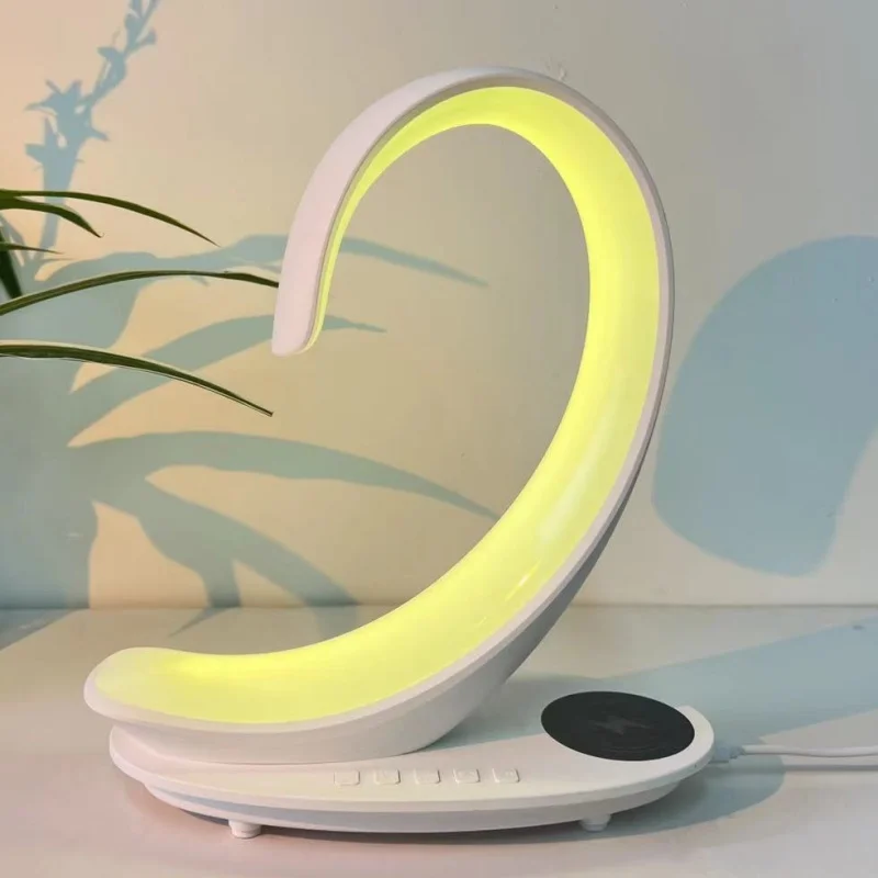 Luz noturna de carregamento sem fio, Desktop Swan Lamp, Bluetooth Speaker, Atmosfera, Decoração Home, Multifuncional, Colorido, Todo