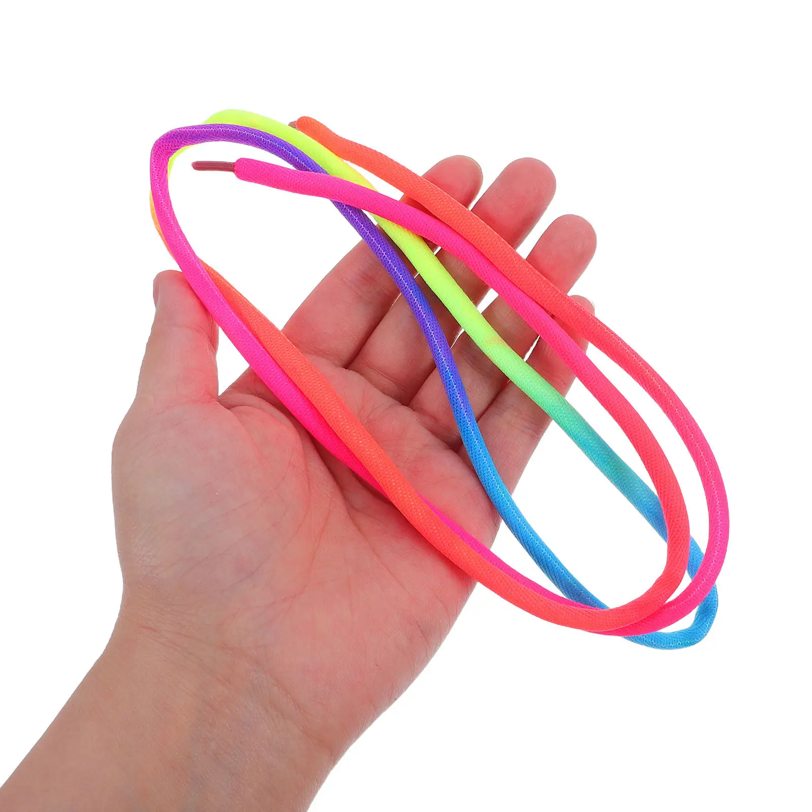 

1 пара круглых шнурков с радужным градиентом, разноцветные, толстые, модные, аксессуары для кроссовок, сменные шнурки для обуви для мальчиков и девочек