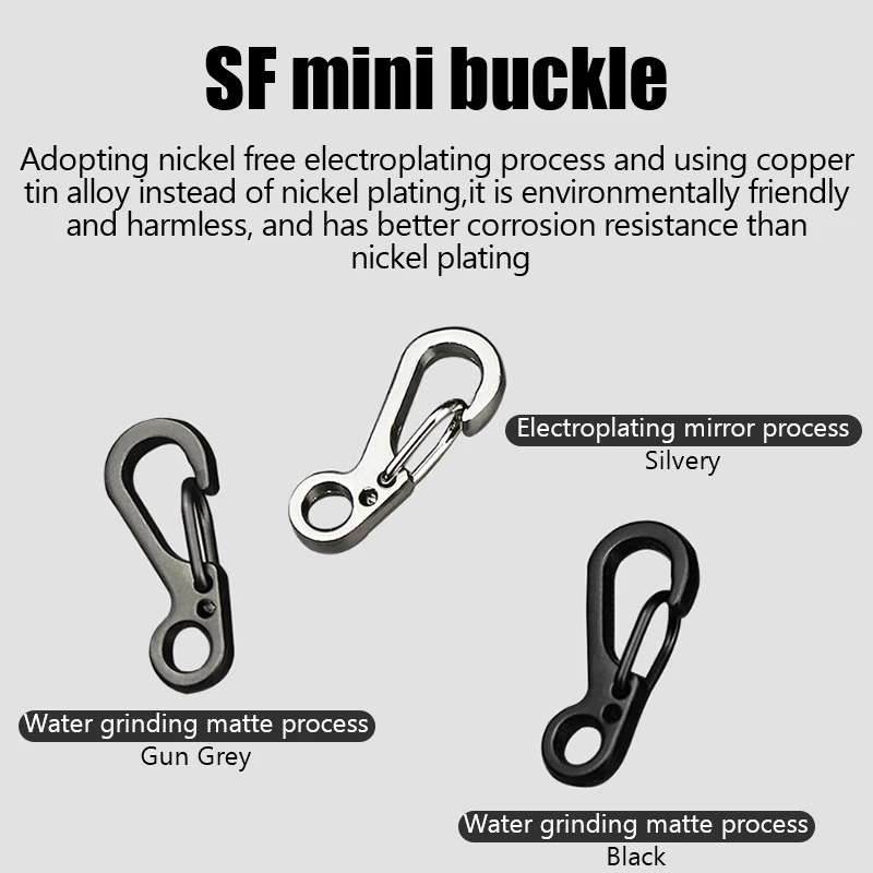 Mini Buckle Classic And Simple Mini Spring Buckle Quick Hanging Keychain Keyring Outdoor EDC Equipment