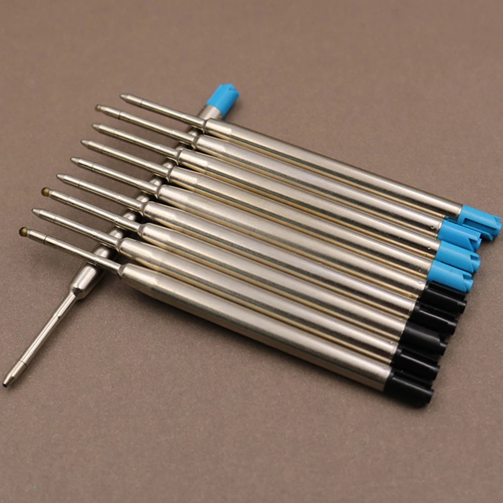 

20 PCS Fountain Pen Ink Ballpoint Refill Gel Pens Blue Supply Insert Replaceable Metal Refills