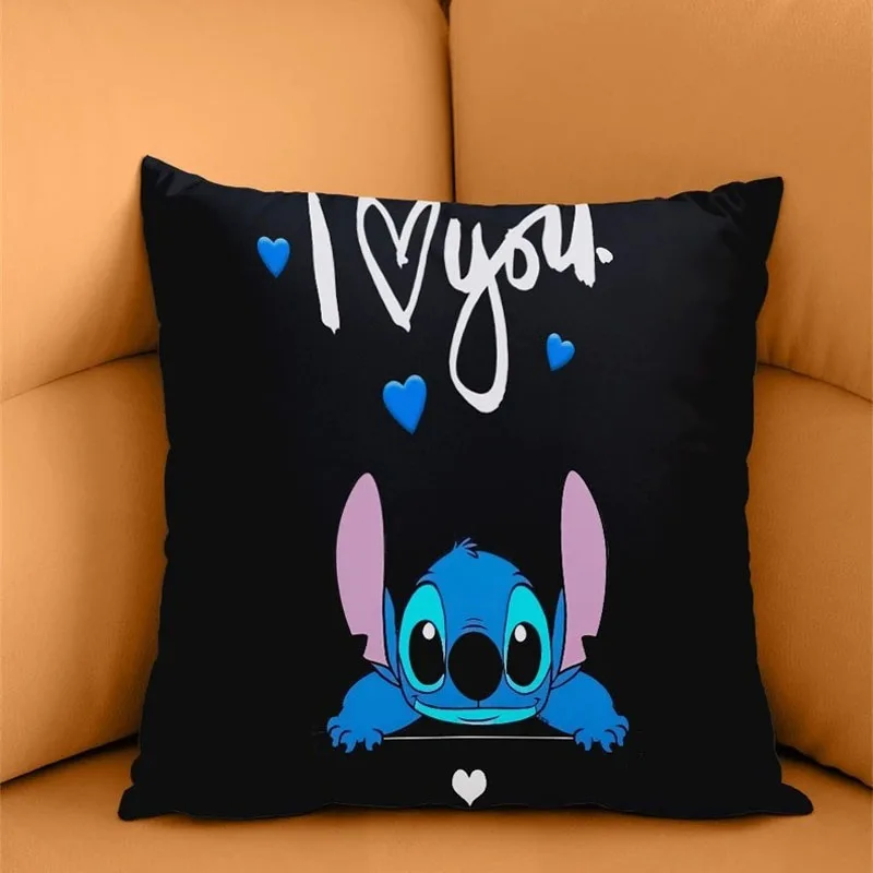 Lilo&Stitch Disney Stitch Cute Pillow Secondary Surrounding Pillow Sofa Bedhead Pillowcase Cushion Cover Fashion Home Decoration