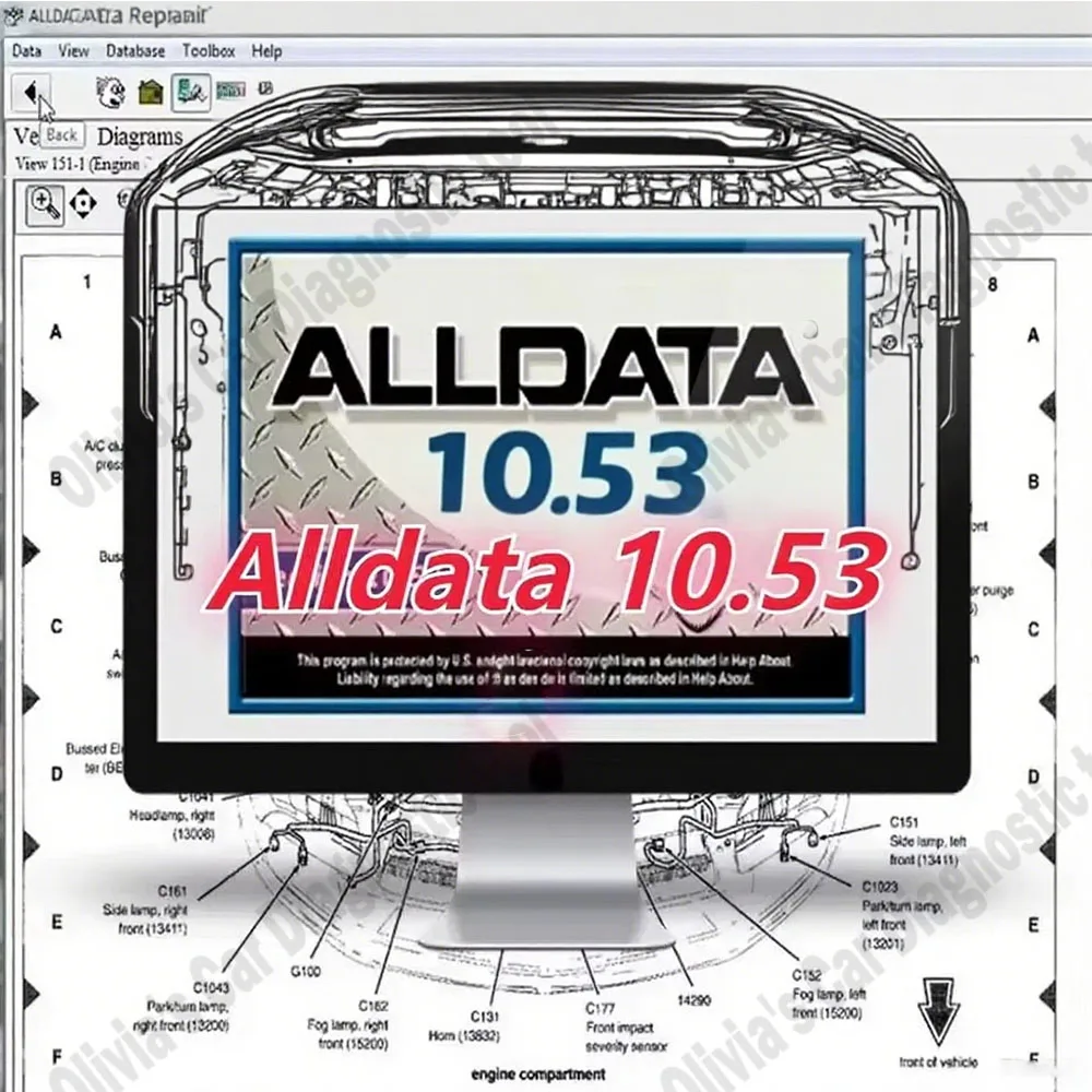 

Latest Version ALLDATA 10.53 obd2 scanner Automotive Car Repair Software Car accessories Diagnostic Tool with Wiring Diagrams