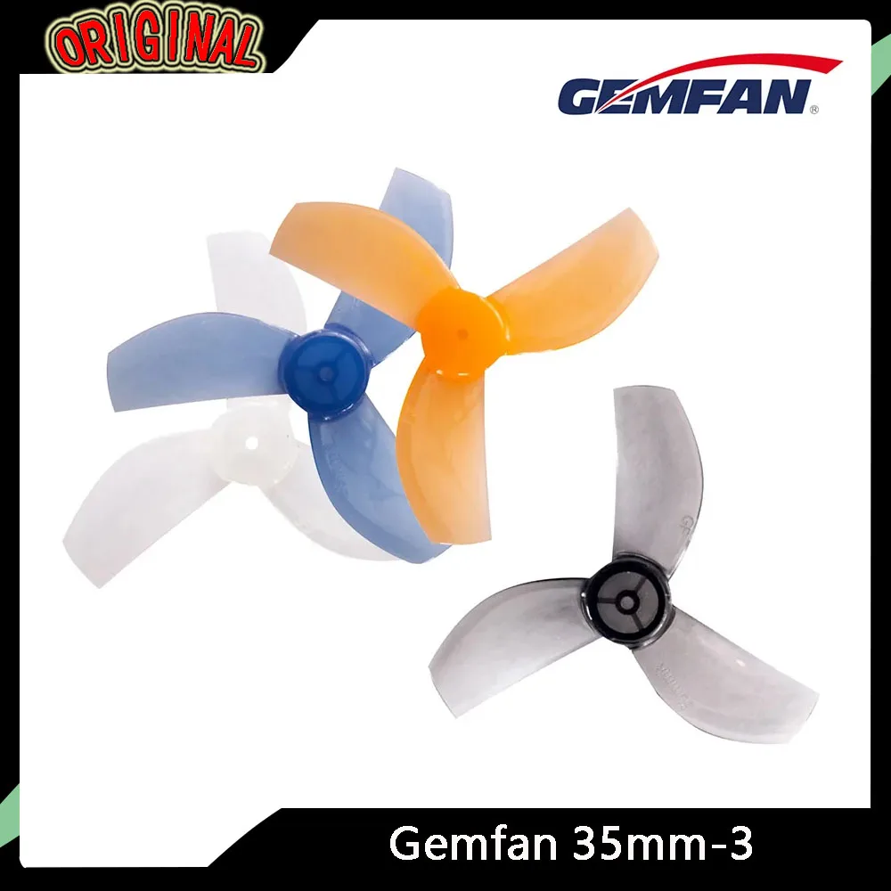 

4 пары Gemfan 35 мм/35 мм-3 3-лопастной микрореквизит для ПК - 1,0 мм для RC FPV Racing/Freeestyle Tinywhoop Drones