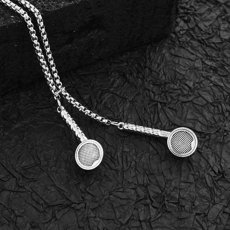 

2025 Fashion necklace, men's trend, cool, titanium steel sweater chain