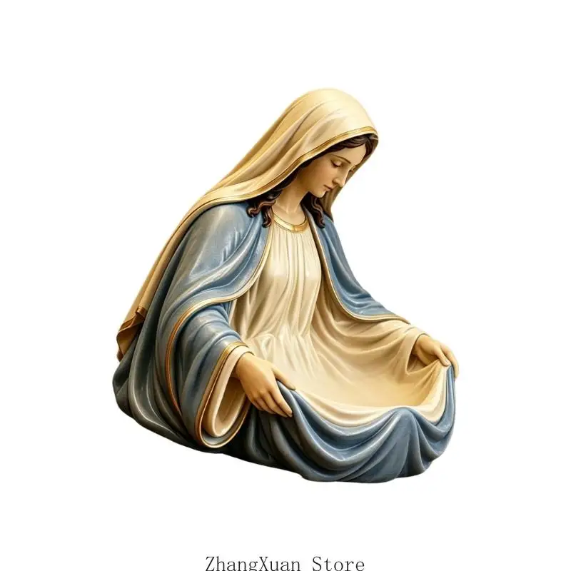 Halber Fuß aus Polyresin, meditierende heilige Statue, für Schmuck, Kreise, Ohrringe, Zuhause, Kirche, Geschenk, 3 x – Detail 3