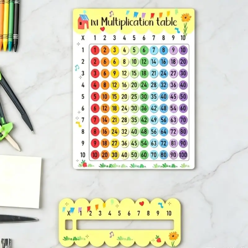 Wooden Multiplication Board Montessori Math Toy Durable Solid Wood Educational Counting Toy for Kids 4-10 Years Learning
