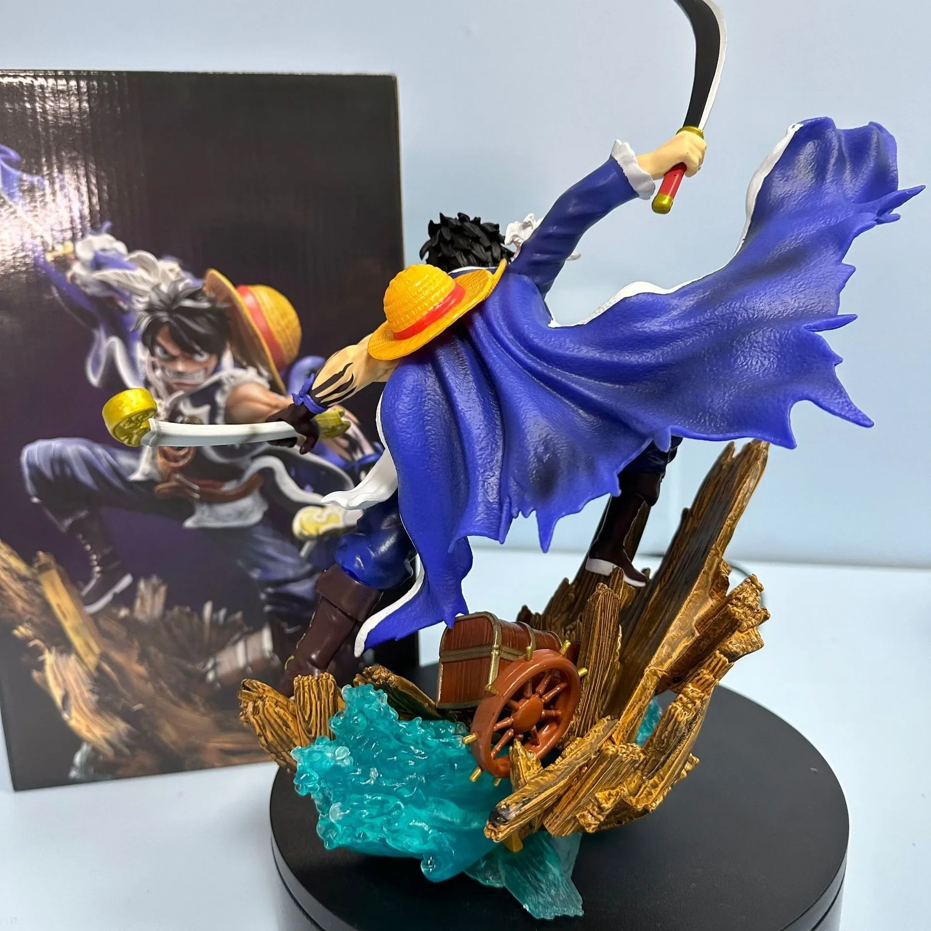 One Piece GK Fantasy Ruffy 28cm Anime Actionfigur Handgefertigte Modellstatue Sammlerstück Schmuck Geschenk für Jungen