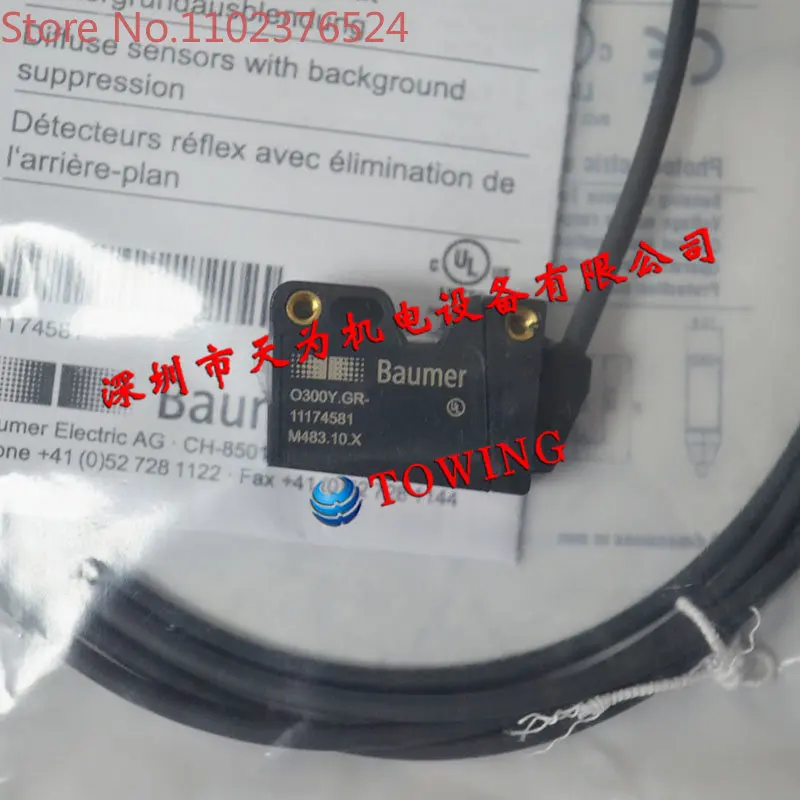 

Authentic BAUMER background suppression diffuse reflection photoelectric switch O300Y.GR-11174581