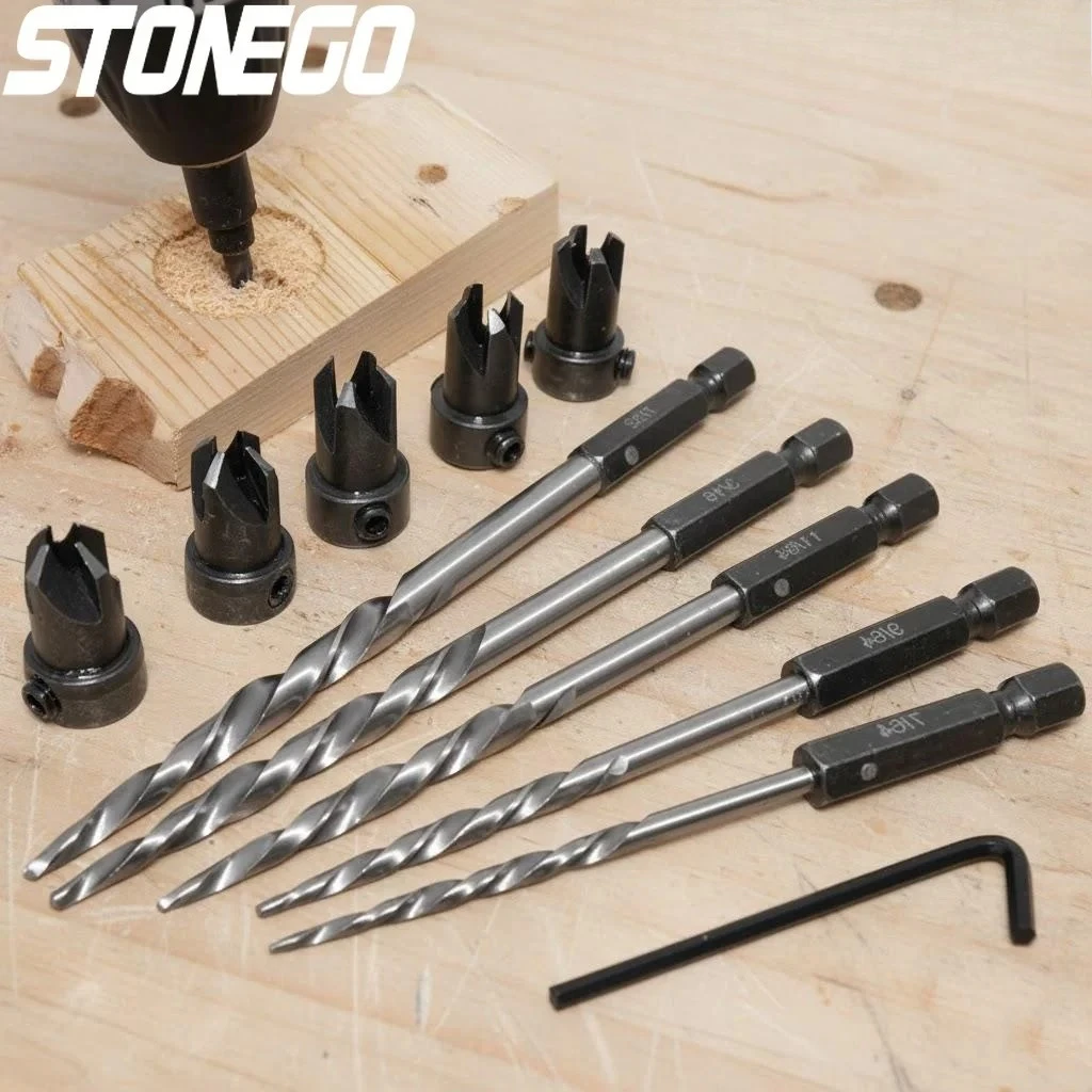 

Woodworking Countersink Drill Set Taper Point Hole Cutter Woodworking Tools for Screw Holes