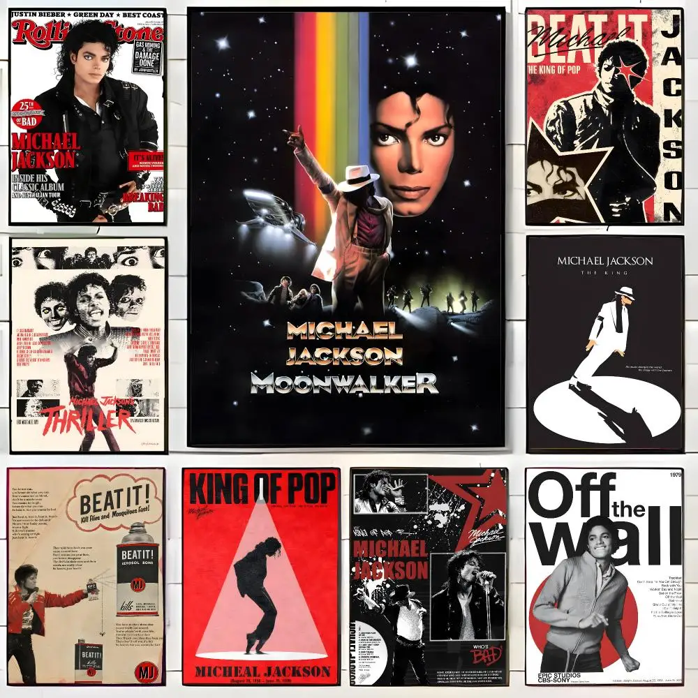 Iconic Music M-MJ Beat It Poster Wall Art Print Decorative Mural Home Decor Gift Unframed