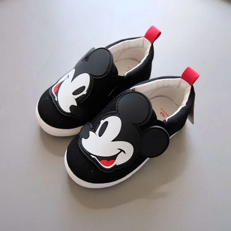 Disney Cartoon Mickey Mouse Minnie Baby Girls Canvas Shoes Kids Boys Casual Sneakers Children Toddler Flat Sport Running Shoes