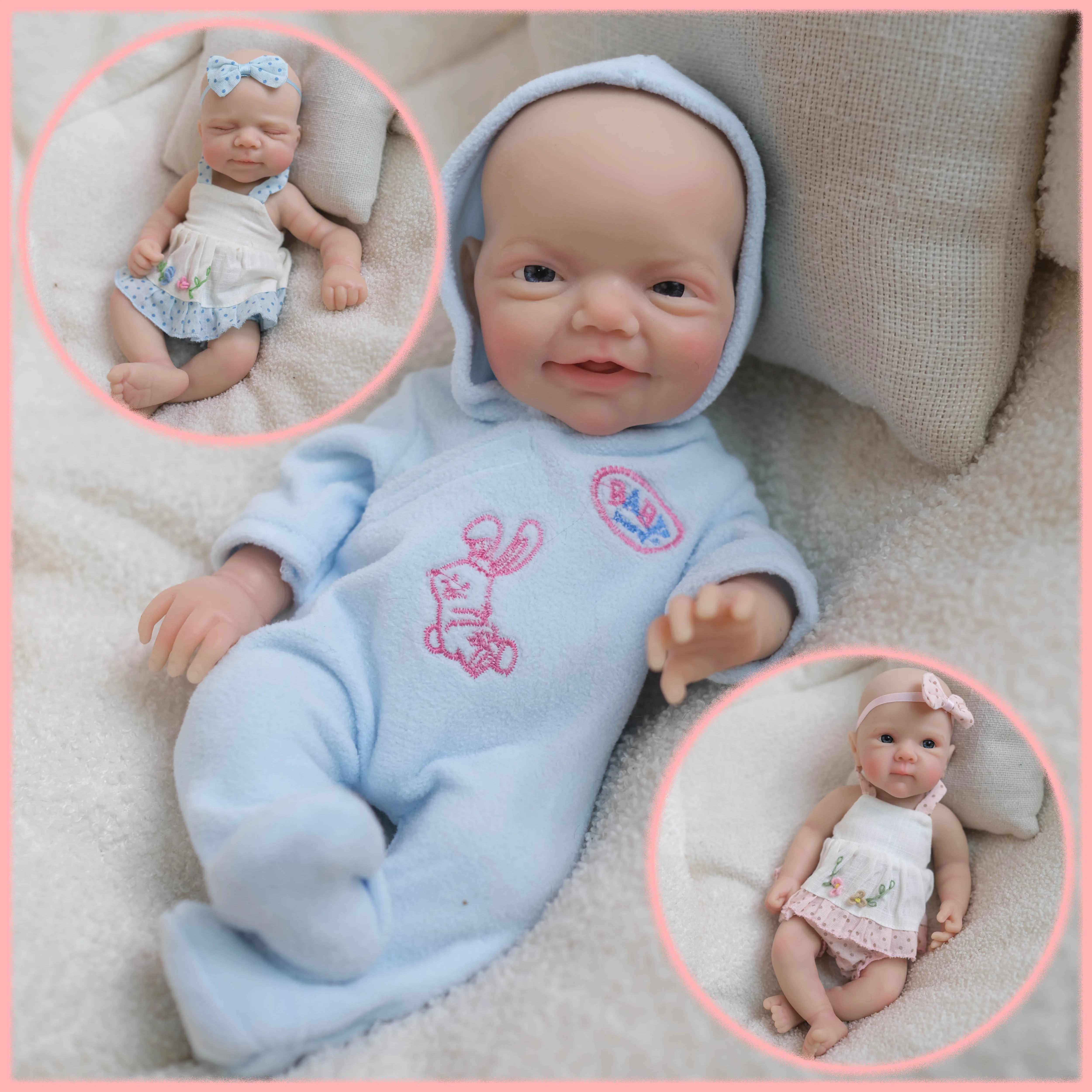 

No Hair 12inch Bettie/Charlie/Pascale Mini Cute Super Soft Full Solid Silicone Squishy Elastic Baby Doll for collectors
