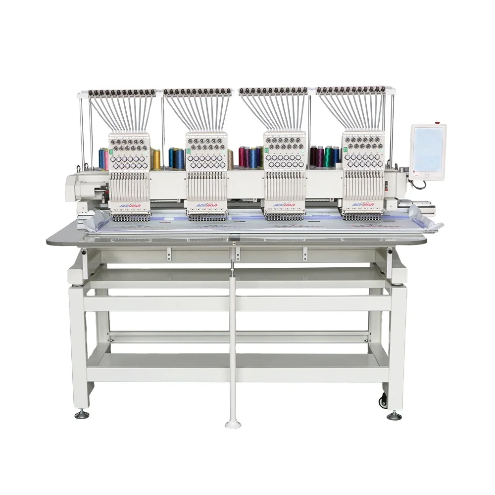 QHM 4-Head Computerized Embroidery Machine Automatic Four-Head Embroidery Machine for Home Use