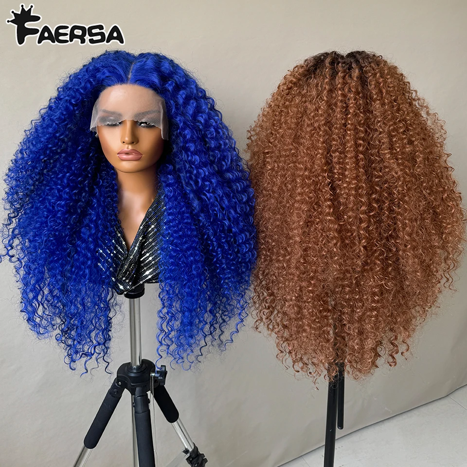 24 Inch Jerry Curl Synthetic Lace Wigs Ombre Burgundy Kinky Curly Wigs For Afro Female Black Latisha Lace Front Wigs For Woman