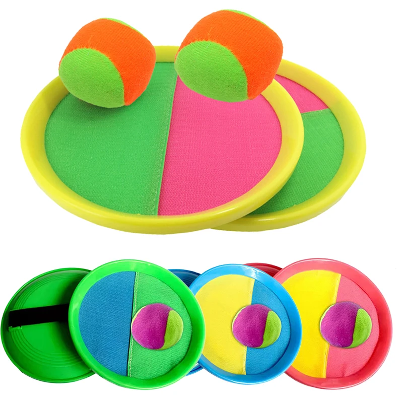 Crianças otário bolas pegajosas conjunto de brinquedos crianças esportes ao ar livre pegar bola jogo conjunto jogar e pegar pai-filho brinquedos interativos tmz