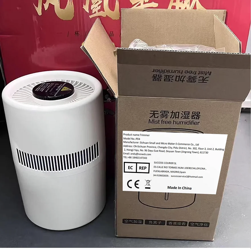 HOMEFISH Home Office Desktop Fog Free Humidifier Air Purifier for Bedroom Car - Safe for Pregnant Women Mothers Babies