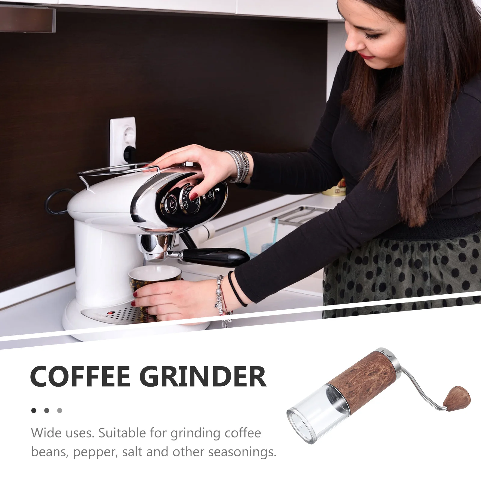 

Coffee Bean Grinding Tool Manual Operation Smooth Quiet Performance Compact Size Fits Any Kitchen Or Office Space