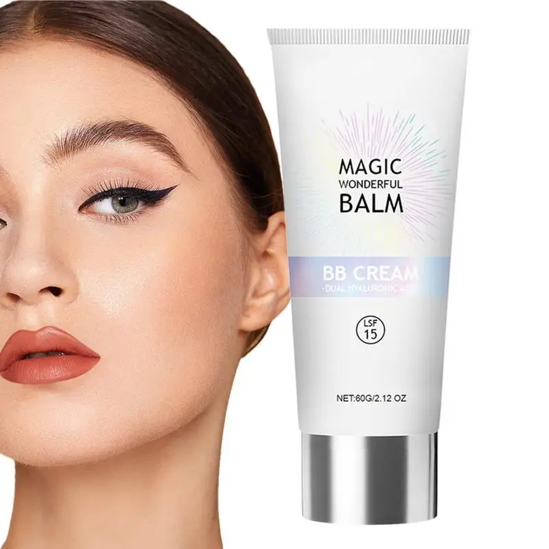 BB-Cream Concealer Hidratante, Base de Fundação, Maquiagem Nua, Clareamento, Fácil de Usar, Face Beauty Cosmetics, 2024