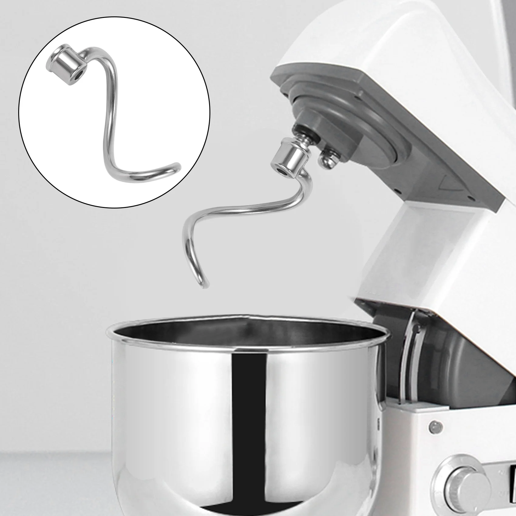 Gancho de masa de acero inoxidable, accesorio para mezclador eléctrico, Ksmc7Qdh 5Ksm7580X, herramientas para hacer masa de galletas y pan