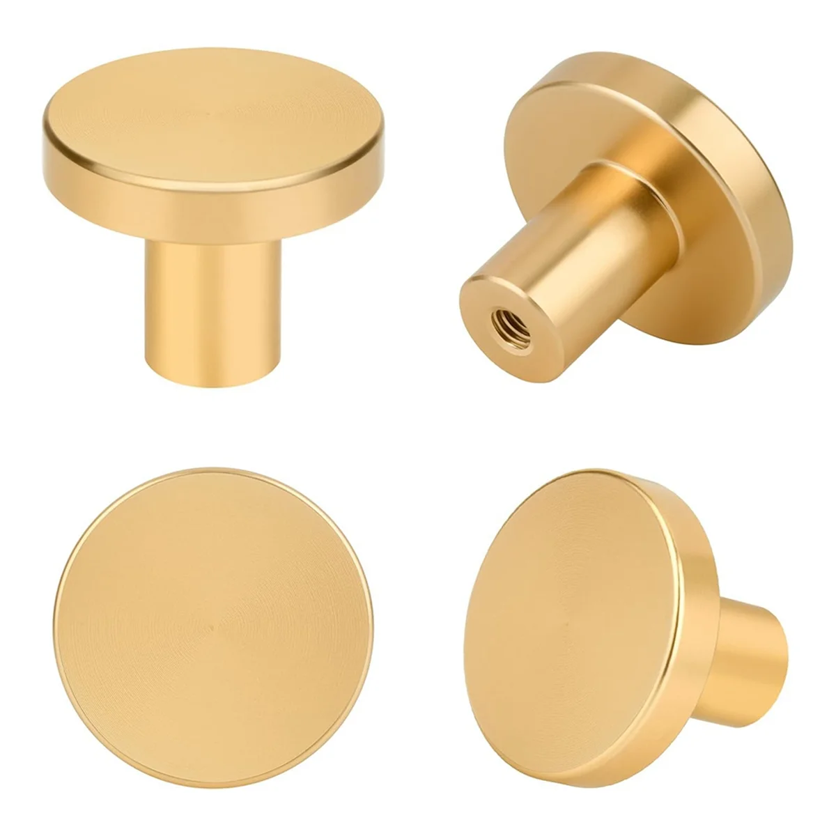 12-Pack Gold Cabinet Knobs - Brushed Gold Hardware, Dresser Drawer Knobs, Cabinet Hardware with Screwdriver