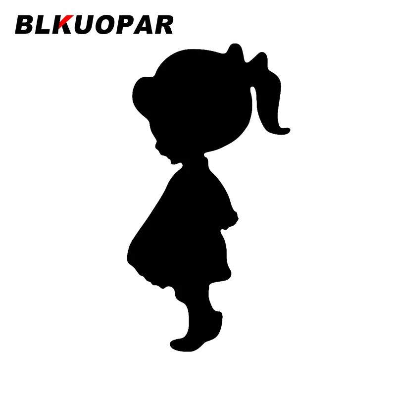 

BLKUOPAR For Lovely Little Girl Car Stickers Occlusion Scratch Cute DIY Decals Die Cut Waterproof Motorcycle Car Accessories