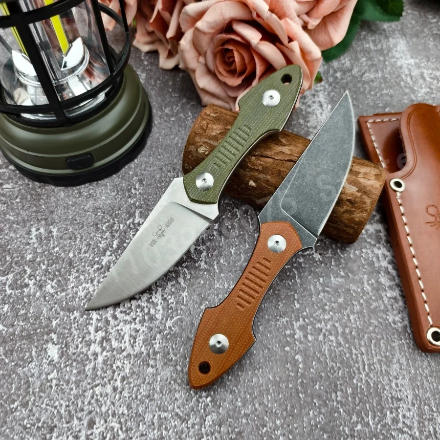 

GMF3 Fixed Blade with Scabbard High-hardness D2 Blade G10 Handle Suitable for Outdoor Camping and Hiking Sharp Fruit Knife