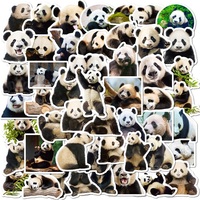 10/30/50PCS Cute Panda Life PVC Sticker Aesthetic Decoration Scrapbooking Korean Stationery Hand Accounting School Supplies