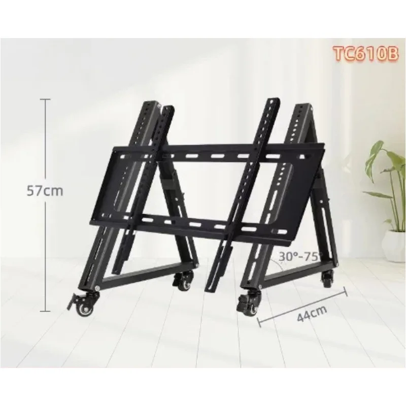 32-75 Inch Low Height TV Stand Movable Tripod Stage Screen Cart Cold-rolled Sheet Material Suitable for Flat Screen TVs