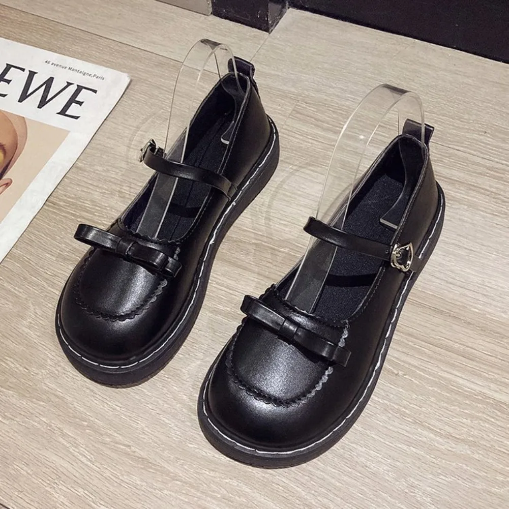 2026 Neue Frühlings-Lolita-Damen-Mary-Jane-Schuhe, schlichte, flache Schuhe mit runder Zehenpartie, Damen-Lederschuhe im schlichten Outdoor-College-Stil – Detail 10
