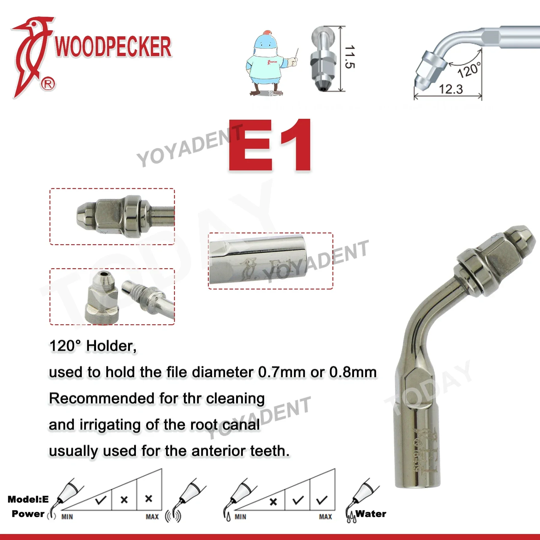 Specht Tandheelkundige Ultrasone Piezo Scaler Handstuk LED HW-5L Scaling Tips Fit UDS EMS Ultrasone Scaler Tandheelkundige Gereedschappen