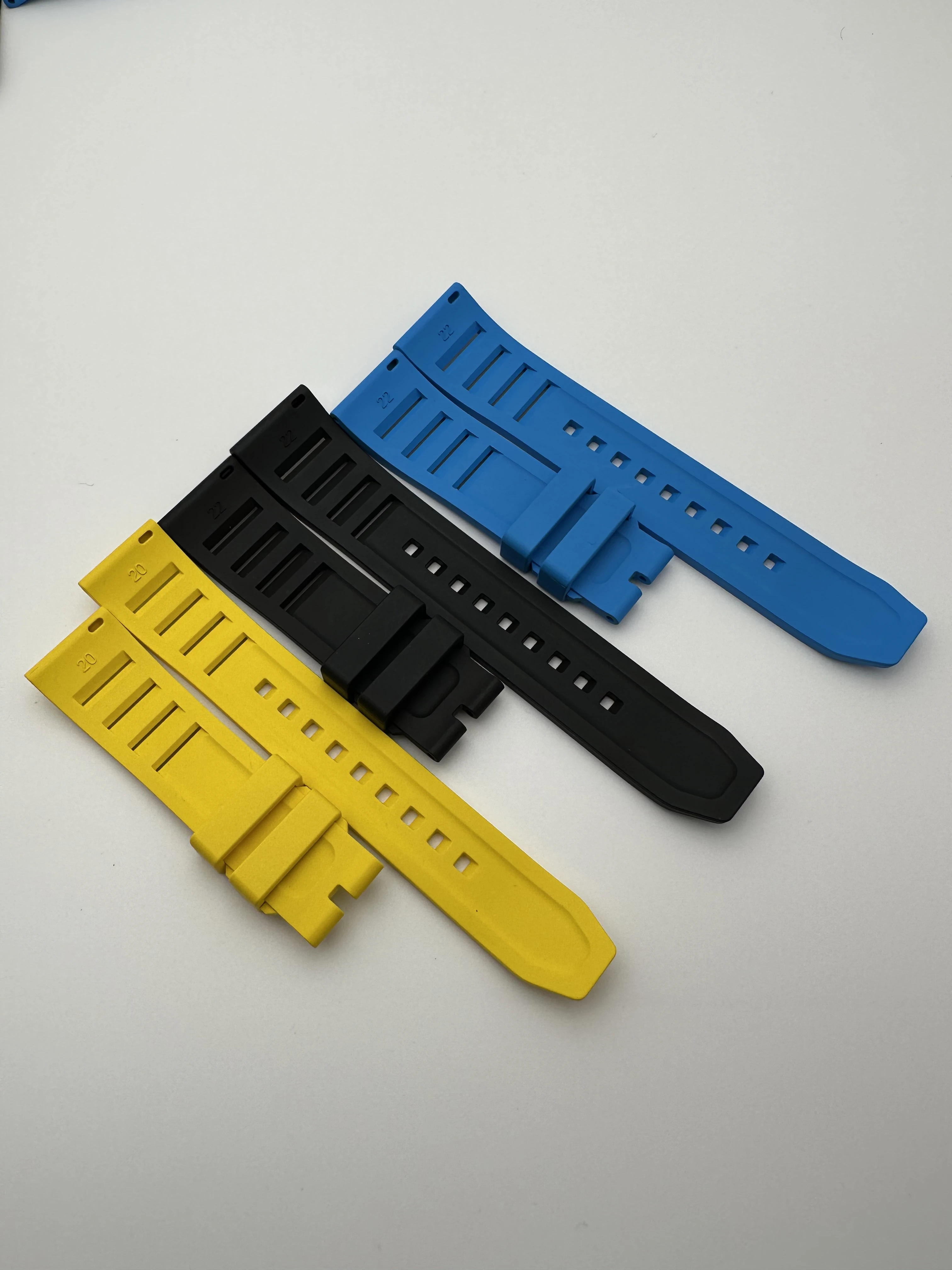 New Design 20mm 22mm FKM Watch Strap Quick Release Fluoro Rubber Richard Mille Watch Bands Wrist Belt Bracelet Accessories