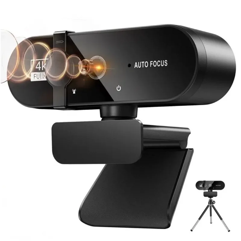 HD Auto Focus USB Webcam Noise Cancelling Mic PC Camera Low Latency Live Streaming Video Call Live Teaching Office Meeting