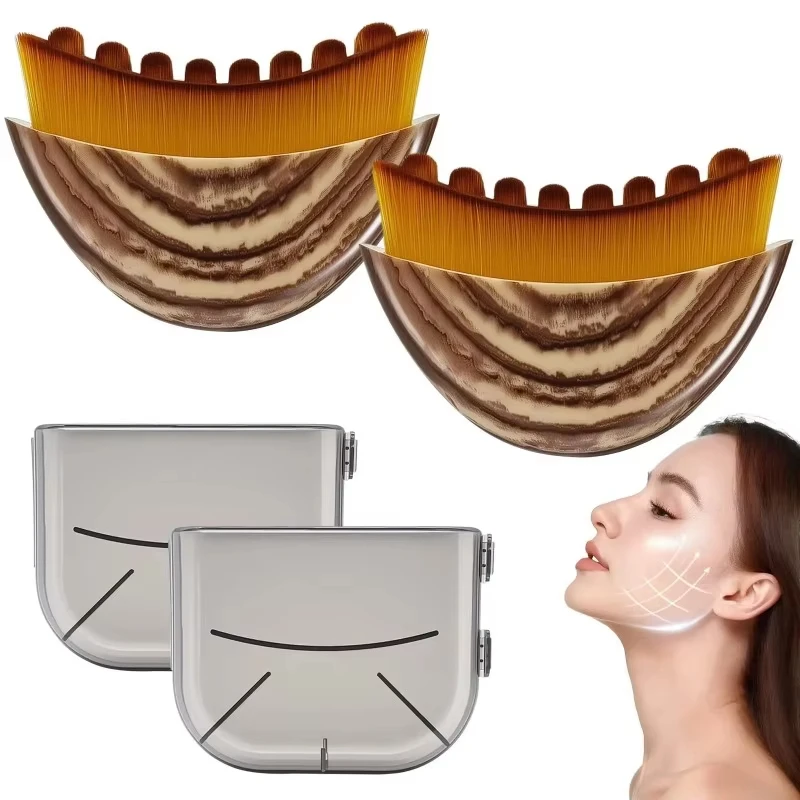Lymphatic Contour Face Brush, Lymphatic Drainage Massager Facial Massager Face Chin Skin Sculpting Tool for Face,Ergonomically