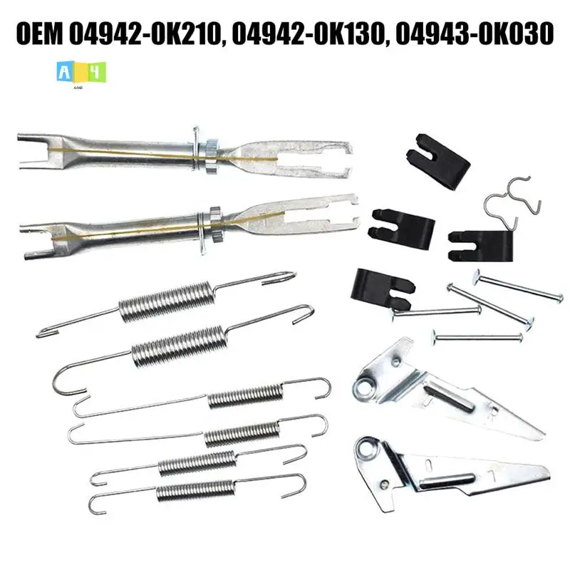 

A04E-Rear Brake Parts Silver Kit For Toyota Hilux GGN25 KUN26 4X4 Ute 2005-2015 Rear Brake 04943-0K030 04942-0K130