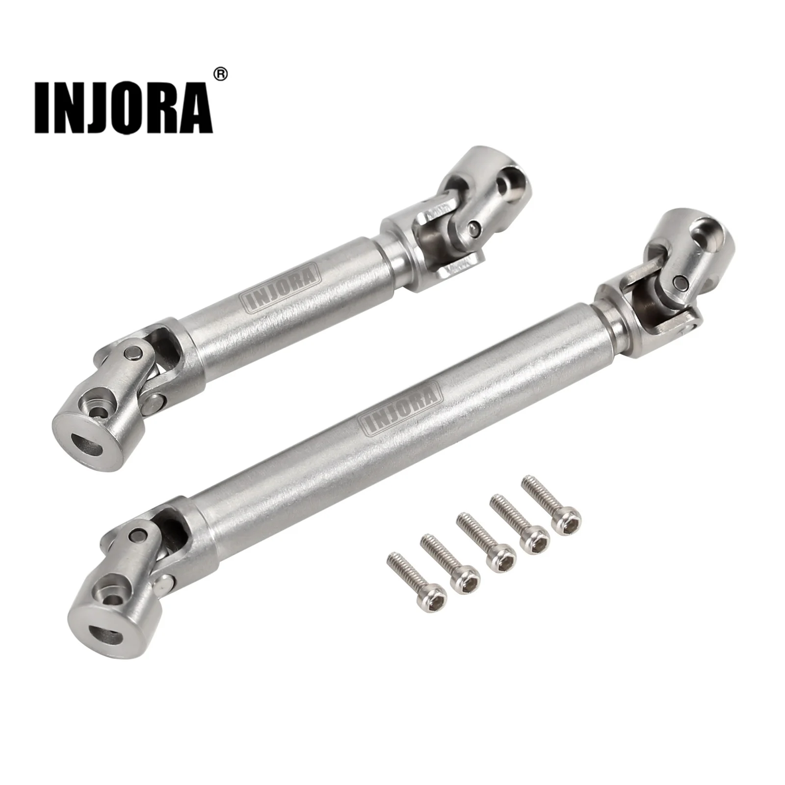 INJORA Stainless Steel Center Drive Shaft D-Shaped for 1/24 RC Crawler Axial SCX24 Jeep Gladiator AXI00005 Dodge Power Wagon