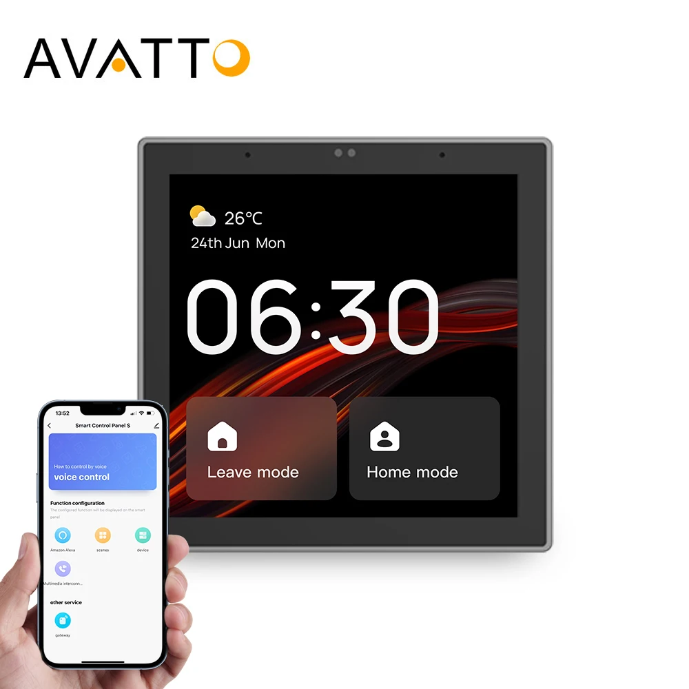 AVATTO Tuya ZigBee 4.0 Scene Switch All-in-One Smart Central Control,Smart Life App Control,Wireless ZigBee & Bluetooth Hub