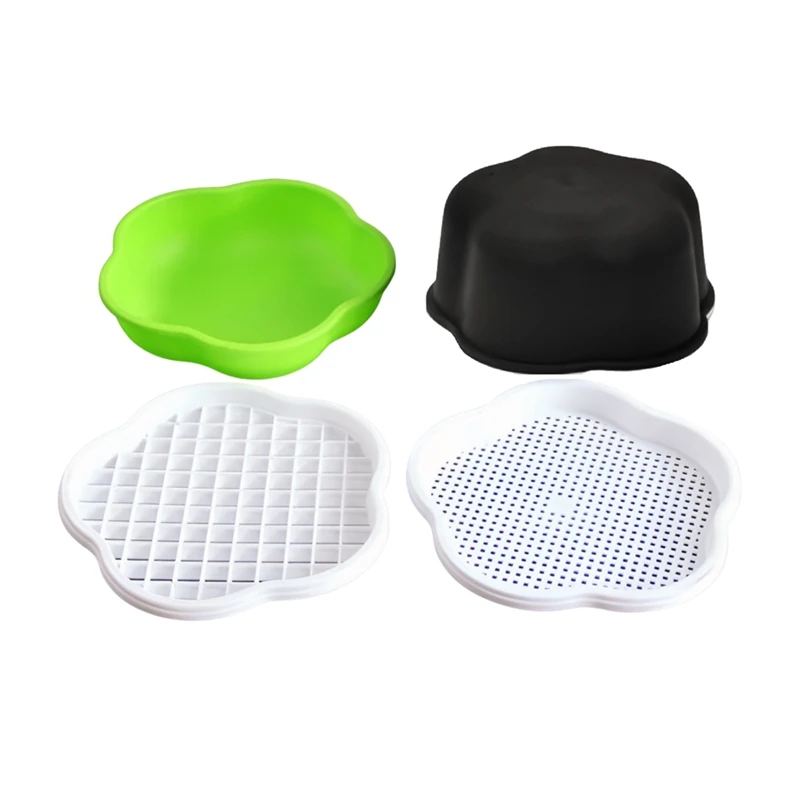 ABSS-Bean Sprout Germination Pot Soilless Hydroponic Germination Pot Wheat Seedling Planting Pot Sprout Seedling Tray