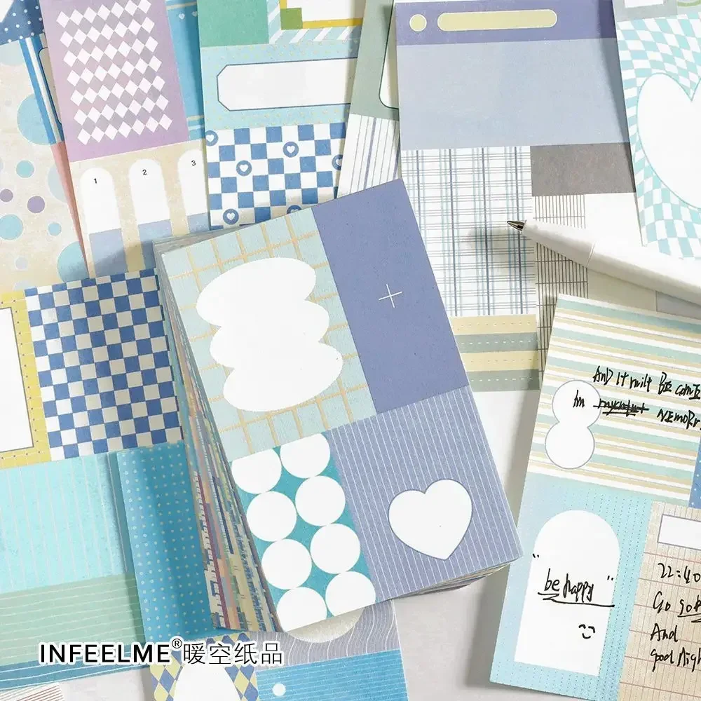 100 Pcs Free Writing Series Note Pad Korean Style Ins Can Write Messages and Note Pads As Base Notes