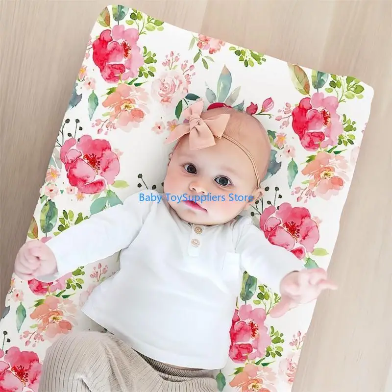 R1WF Comfortable Infant Massage Mat Cover Nursery Essential Baby Changing Pad Cover Elasticized For Standard Changing Tables