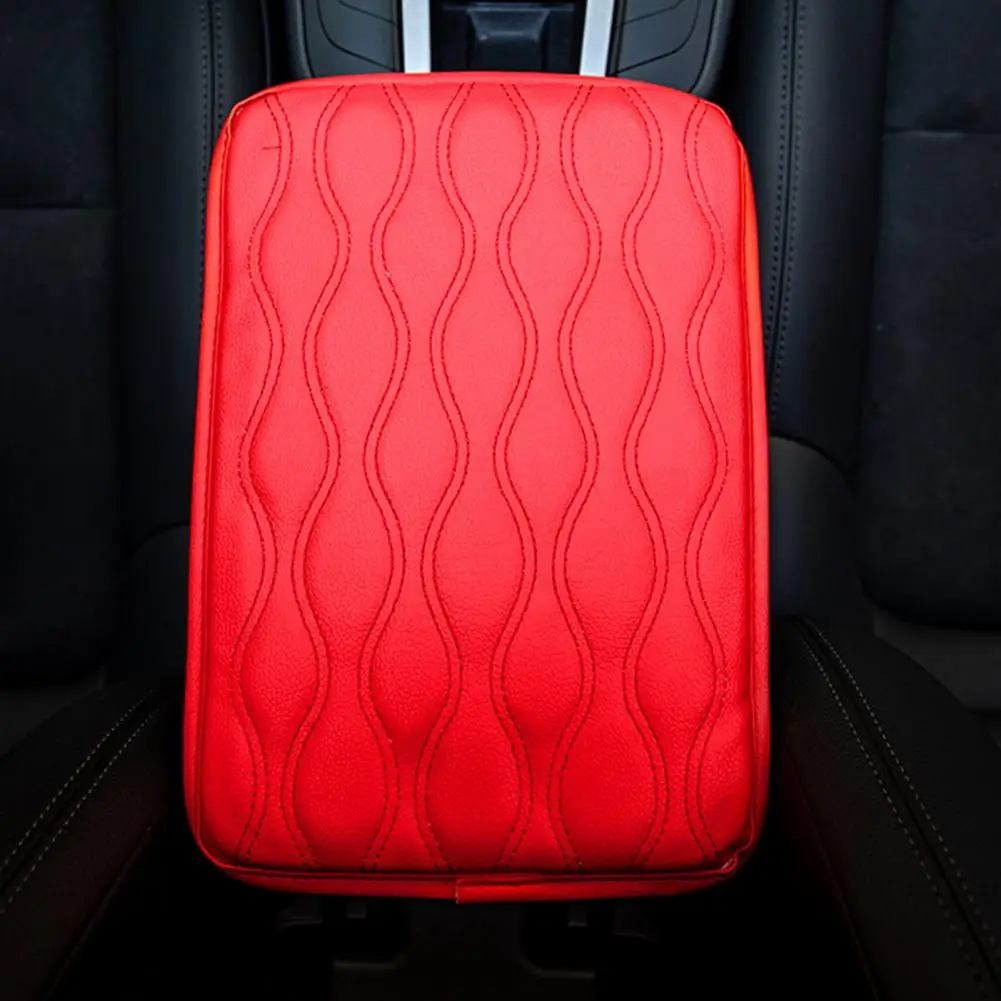 Armrest Box Cushion Universal Console Cover Waterproof Armrest Protector Dirt-resistant Car Cushion Pad with Elastic for Suv