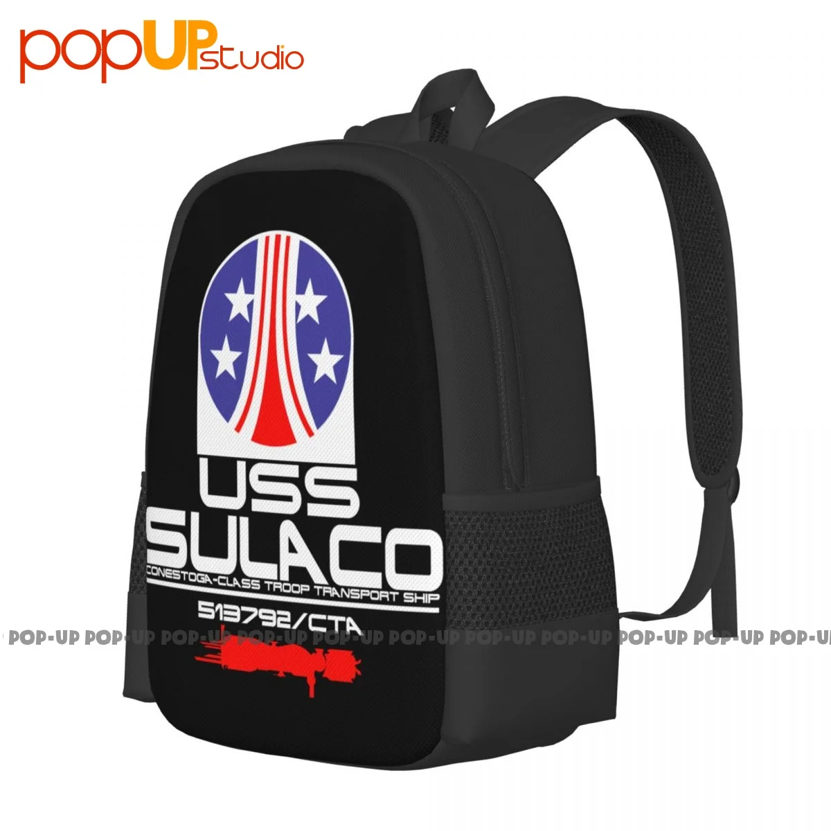 Aliens Movie Colonial Marines Uss Sulaco Backpack Large Capacity Print Beach Bag Gym Tote Bag Riding Backpack