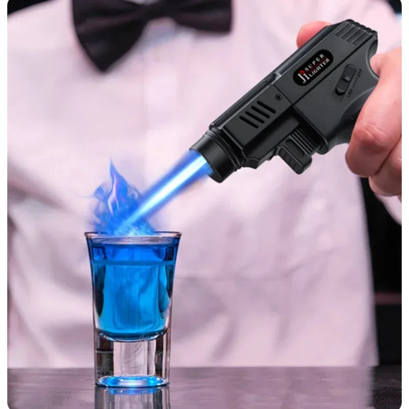 Multifunctional Handheld Butane Gas Lighter Outdoor Windproof Spitfire Gun Turbo Torch Flame Jet Cigar BBQ Cooking Welding Tool