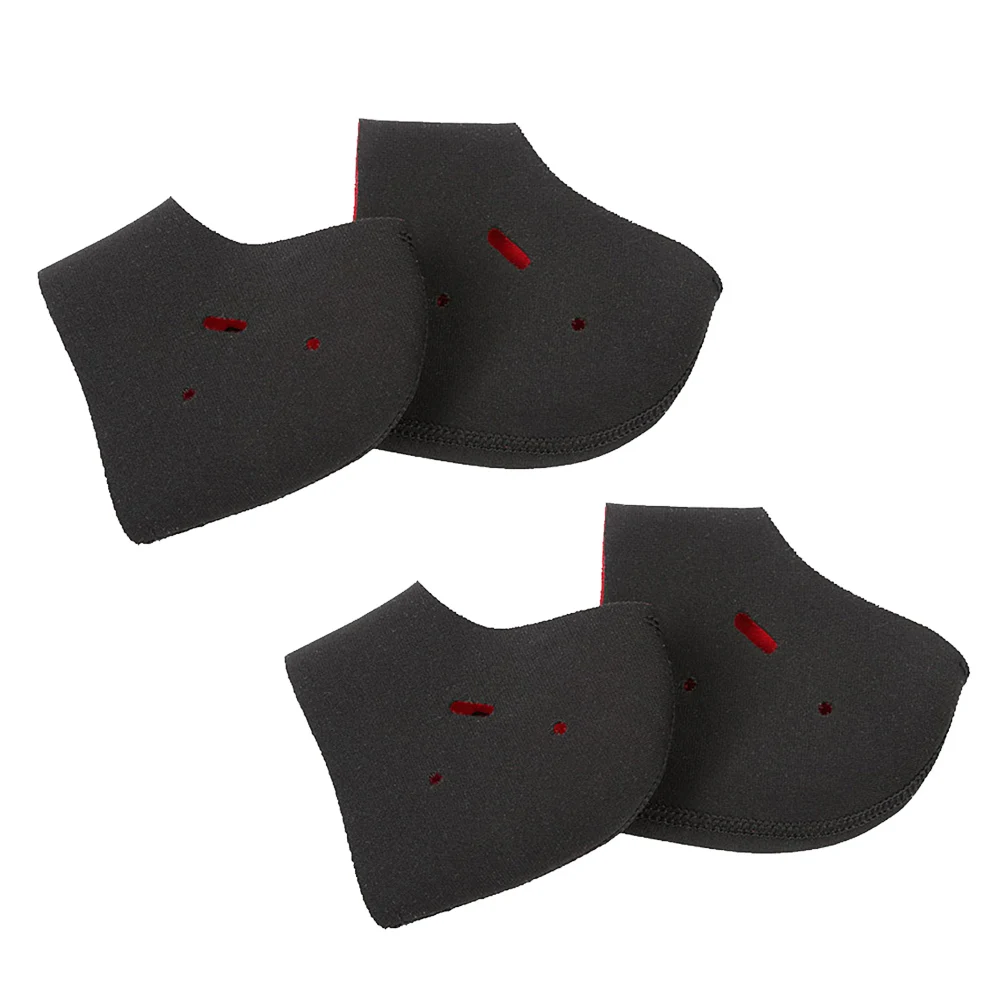 

2Pairs Heel Protector Socks Anti-Cracking Breathable Heel Cover Soft Support for Running Walking Plantar Fasciitis Relief Black