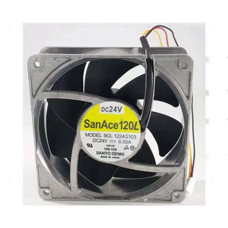 H 1 PCS  FOR   SANYO  FAN 9GL1224G103   DC 24V 0.50A 12038 12CM 3 PIN