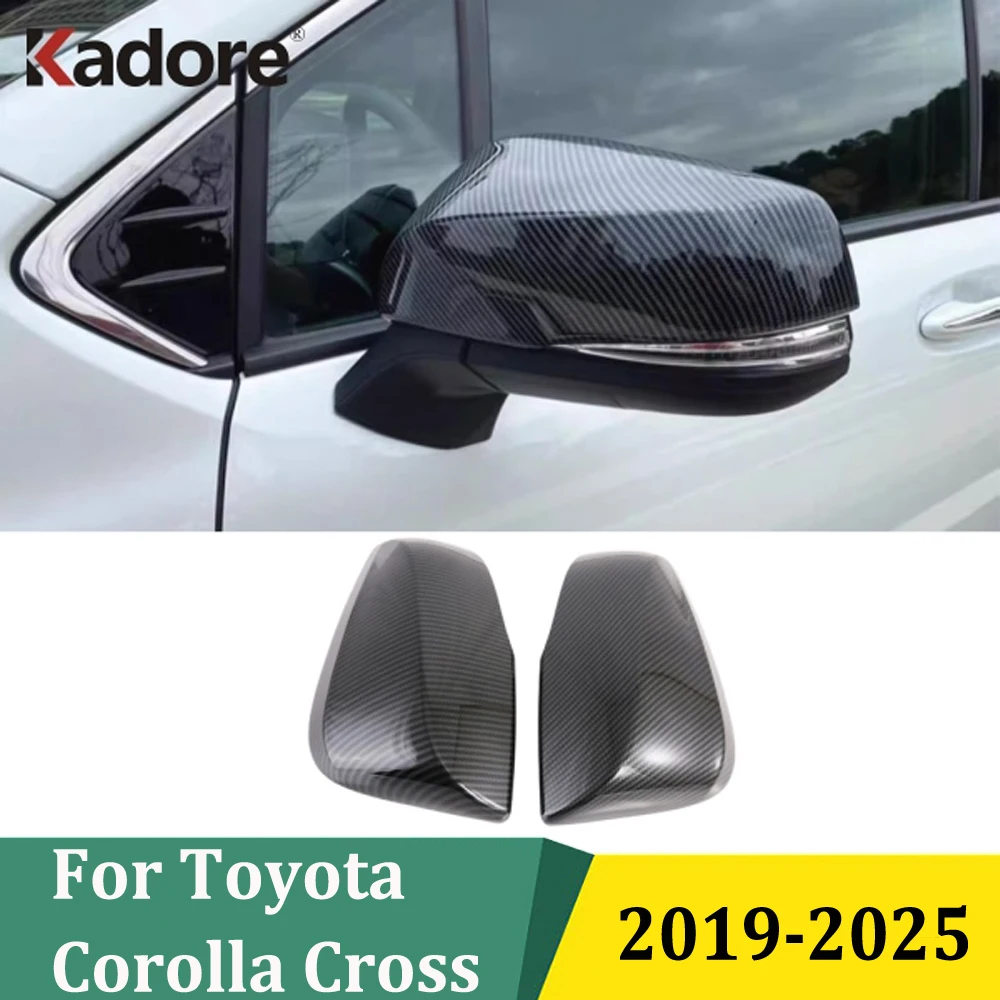 

For Toyota Corolla Cross 2019-2025 Door Rearview Mirror Cover Rear View Mirrors Trim Overlay Cap Chrome Car Exterior Accessories