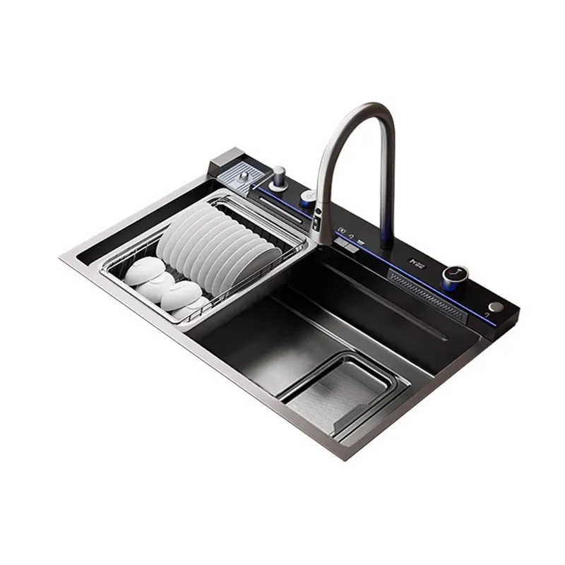 

304 stainless steel vegetable basin large single sink sink household slag collection kitchen Whale kitchen dishwashing pool