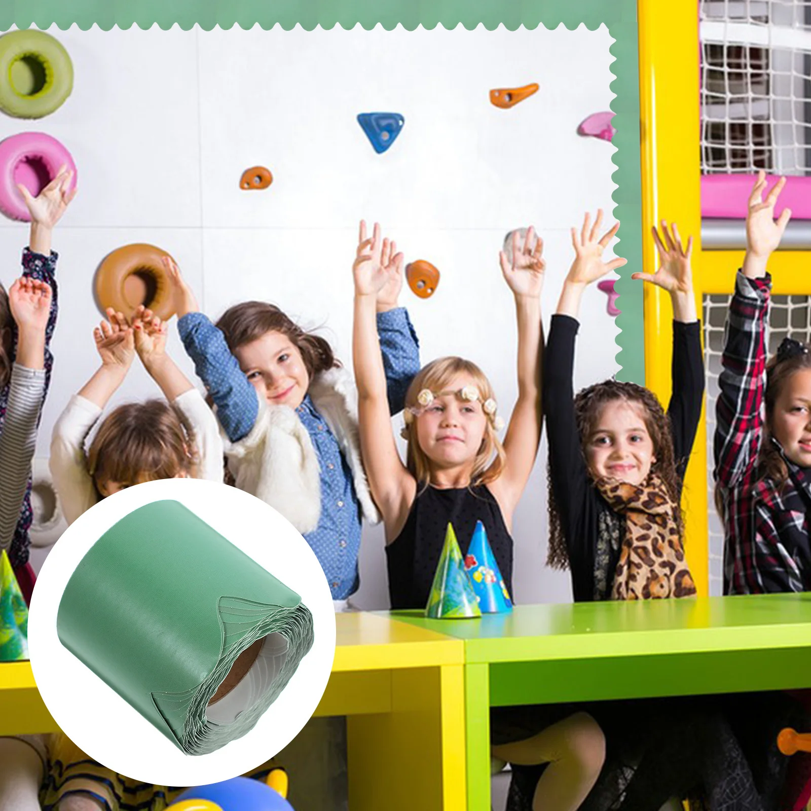 

1 Roll Blackboard Border Sticker Self-Adhesive Decorative Trim For Bulletin Board Classroom Office Chalkboard Whiteboard Window