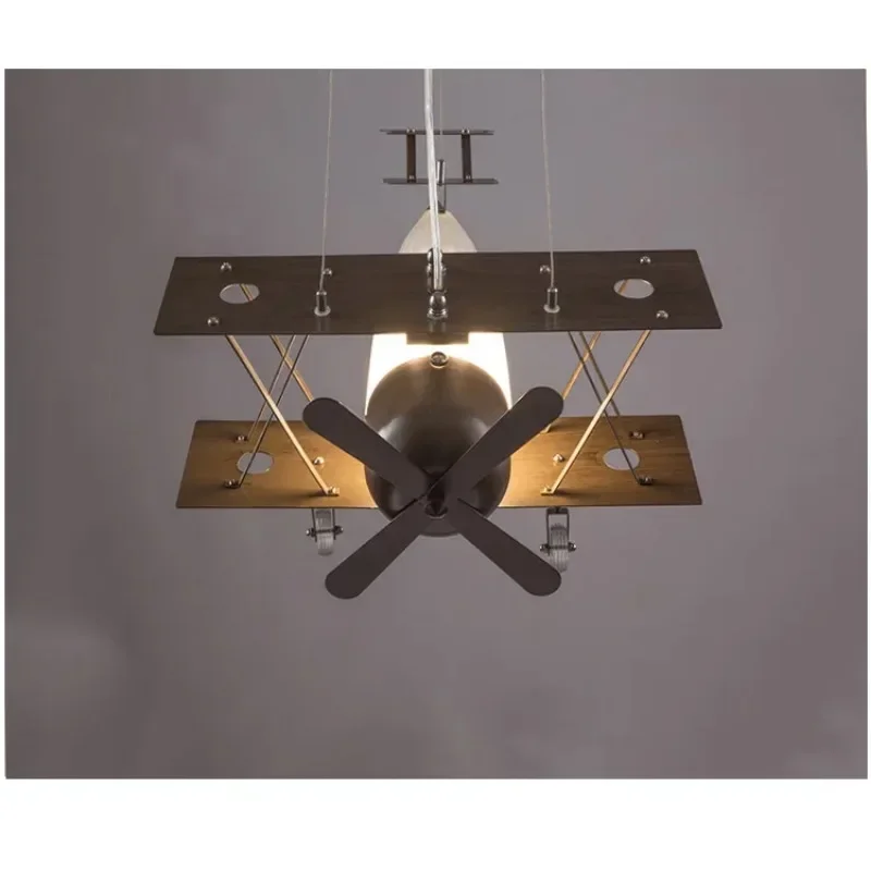American Retro Industrial Style Aircraft led Kids Iron Pendant Light Dining Room Children room Airplane Pendant Lamp
