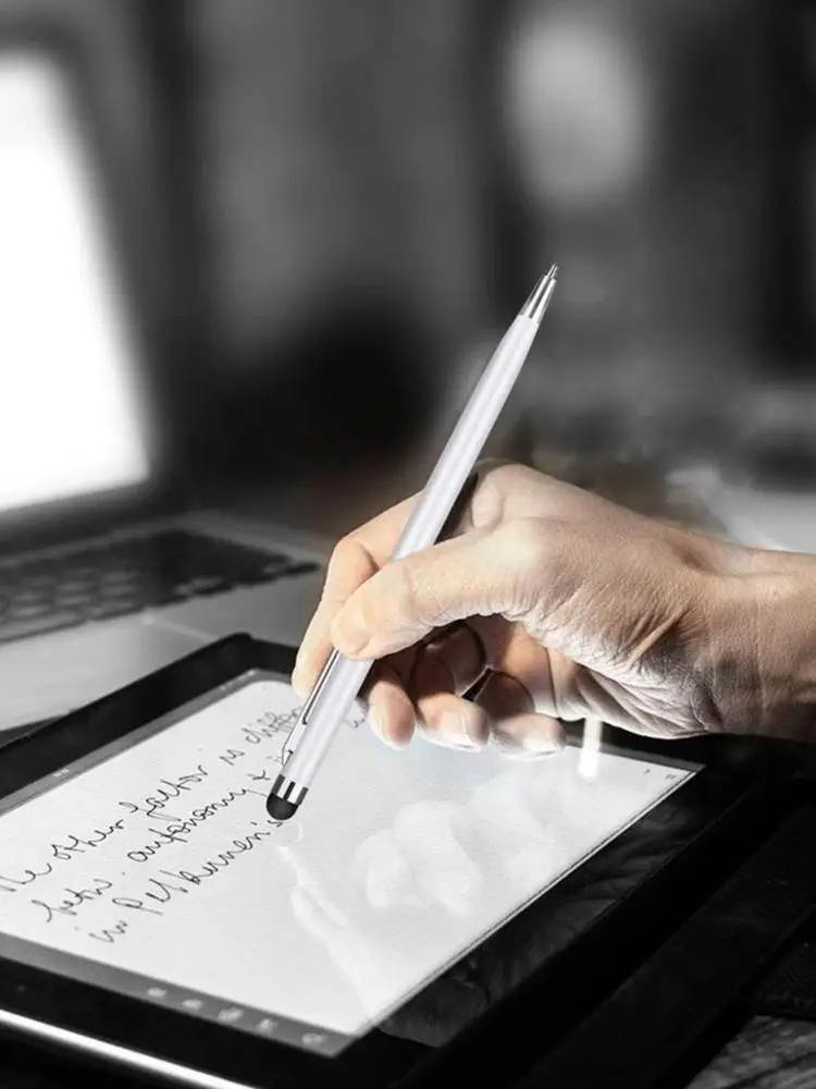 For IPhone/Android 1Pcs 2 In 1 Capacitive Stylus Pen Smart Tablet Phone Universal Drawing Pens All Capacitive Touch Screens Pen
